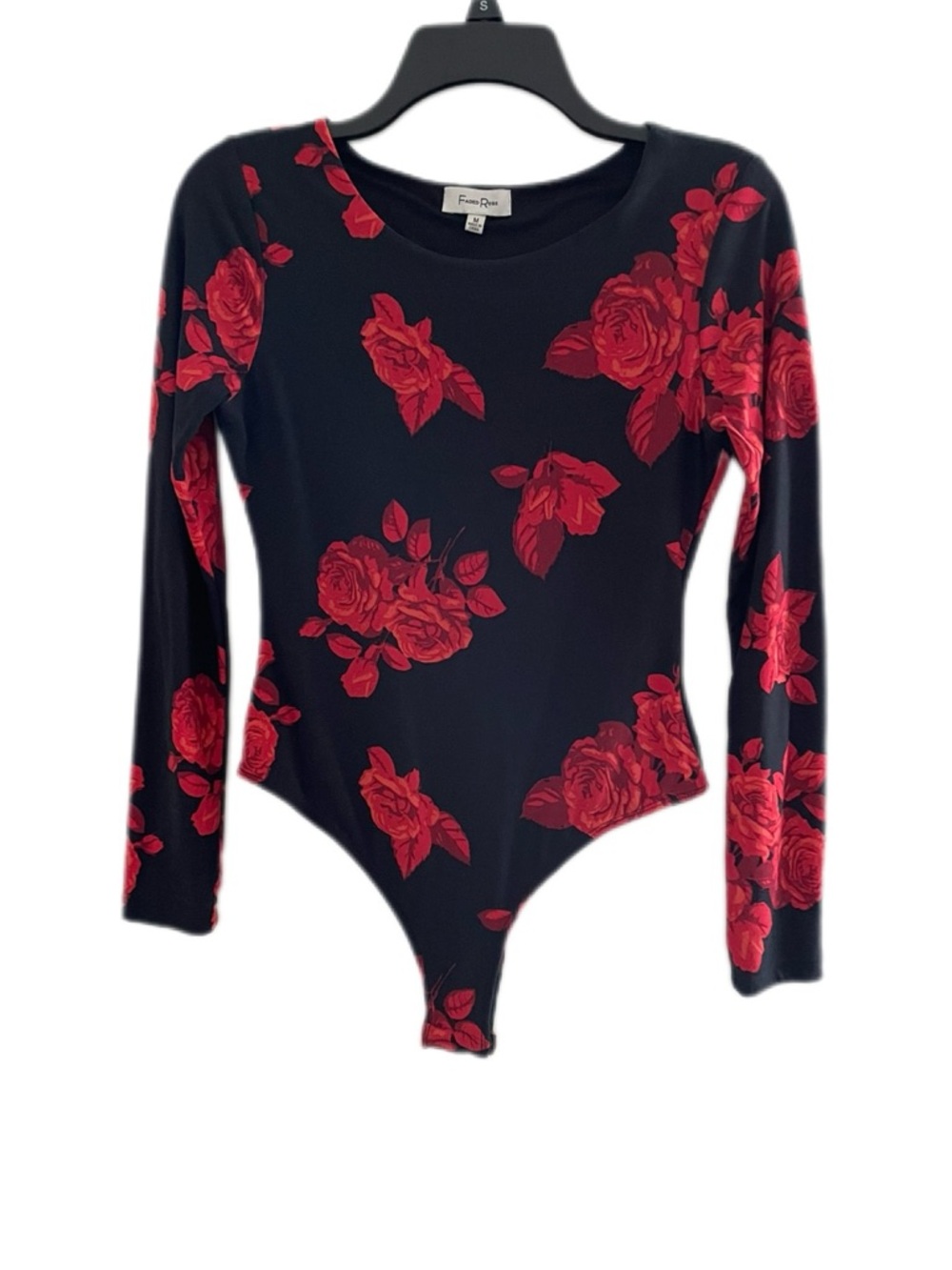 Faded Rose Floral Long Sleeve Bodysuit